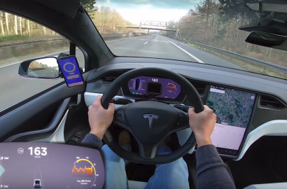 Tesla Model X: разгон до максимальной скорости 240км/ч